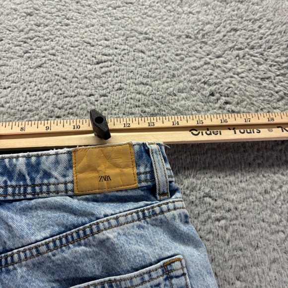 Zara Jeans Womens Size 4 Blue Light Wash Cotton Tapered Fit Denim 26x28 - Picture 8 of 11